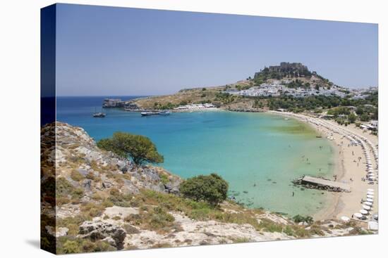 View over the Clear Turquoise Waters of Lindos Bay, South Aegean-Ruth Tomlinson-Premier Image Canvas