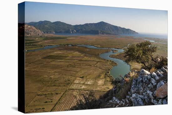 View over the Dalyan River from the ancient ruins of Kaunos, Dalyan, Anatolia, Turkey-Matthew Williams-Ellis-Premier Image Canvas