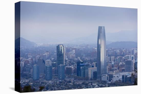 View over the Gran Torre Santiago from Cerro San Cristobal, Santiago, Chile, South America-Yadid Levy-Premier Image Canvas