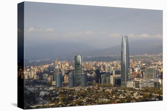 View over the Gran Torre Santiago from Cerro San Cristobal, Santiago, Chile, South America-Yadid Levy-Premier Image Canvas