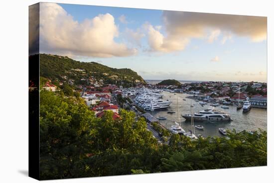 View over the harbour of Gustavia, St. Barth (St. Barthelemy), Lesser Antilles, West Indies, Caribb-Michael Runkel-Premier Image Canvas