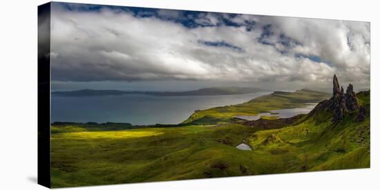View over the Old Man of Storr at Sunset, Isle of Skye, Scotland-null-Premier Image Canvas