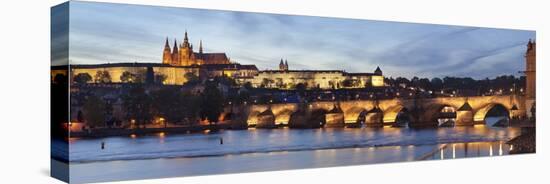 View over the River Vltava to Charles Bridge and the Castle District-Markus Lange-Premier Image Canvas