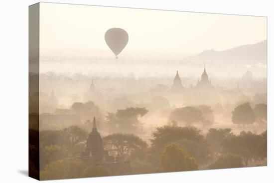 View over the Temples of Bagan Swathed in Early Morning Mist-Lee Frost-Premier Image Canvas