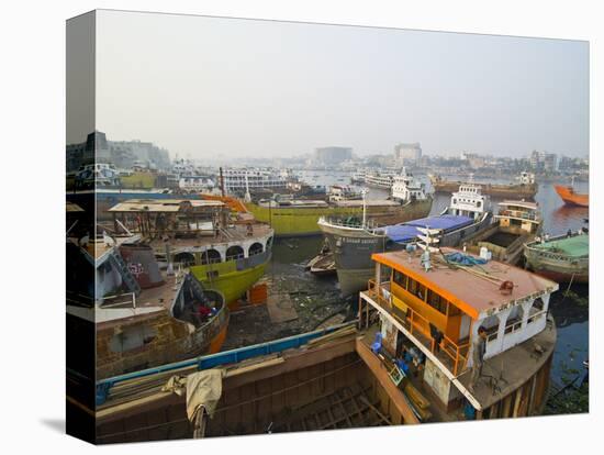 View Over the Wharf of Dhaka, Bangladesh, Asia-Michael Runkel-Premier Image Canvas