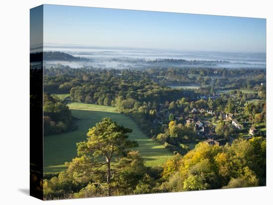 View South from Colley Hill on a Misty Autumn Morning, Reigate, Surrey Hills, Surrey, England, Unit-John Miller-Premier Image Canvas