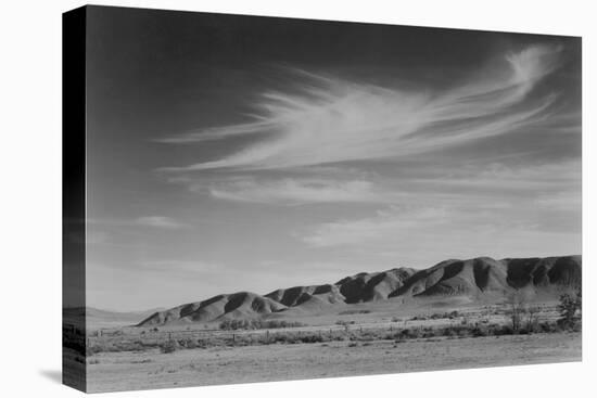 View South from Manzanar to Alabama Hills-Ansel Adams-Stretched Canvas