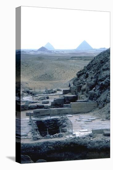 View south from the Step Pyramid to the Dashur necropolis, Saqqara, Egypt. Artist: Unknown-Unknown-Premier Image Canvas