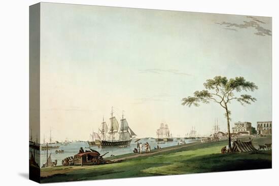 View Taken on the Esplanade, Calcutta, Plate I from "Oriental Scenery", Published 1797-Thomas Daniell-Premier Image Canvas