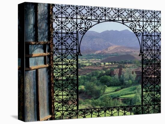 View through Ornate Iron Grille (Moucharabieh), Morocco-Merrill Images-Premier Image Canvas