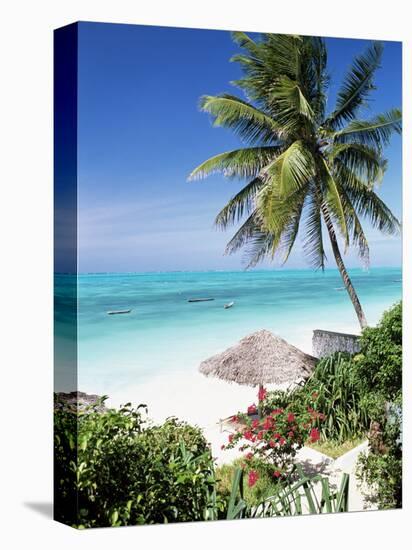 View Through Palm Trees Towards Beach and Indian Ocean, Jambiani, Island of Zanzibar, Tanzania-Lee Frost-Premier Image Canvas