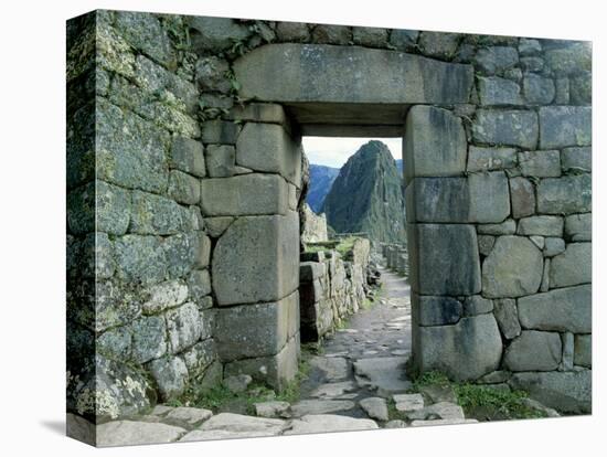 View Through Stone Doorway of the Inca Ruins of Machu Picchu in the Andes Mountains, Peru-Jim Zuckerman-Premier Image Canvas
