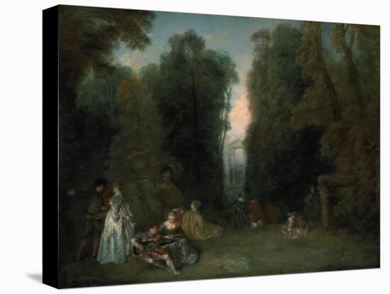 View Through the Trees in the Park of Pierre Crozat, 1715-Jean-Antoine Watteau-Premier Image Canvas