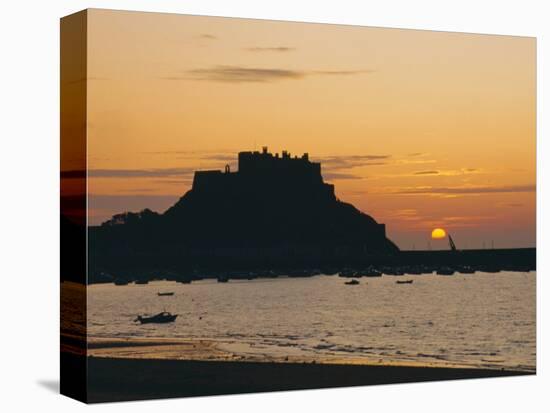 View to Mont Orgueil at Sunrise, Gorey, Jersey, Channel Islands, UK-Ruth Tomlinson-Premier Image Canvas