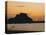 View to Mont Orgueil at Sunrise, Gorey, Jersey, Channel Islands, UK-Ruth Tomlinson-Premier Image Canvas