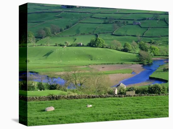 View to River at Reeth, Swaledale, Yorkshire Dales National Park, Yorkshire, England, UK, Europe-Jean Brooks-Premier Image Canvas