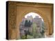 View to the Alhambra Through Arch in Gardens of the Generalife, Granada, Andalucia-Ruth Tomlinson-Premier Image Canvas