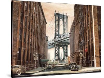 View To The Manhattan Bridge New York City Stretched Canvas Print