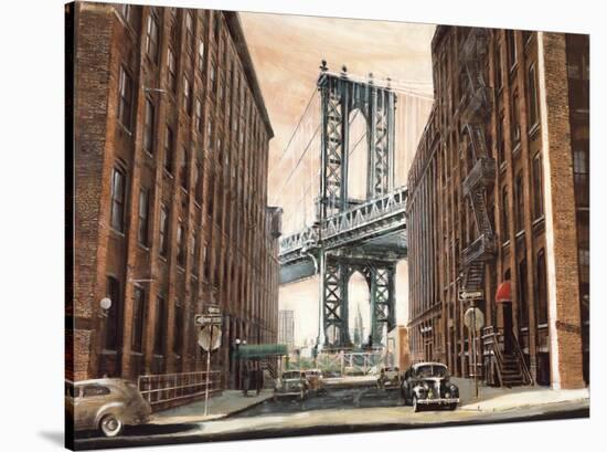 View To The Manhattan Bridge New York City Stretched Canvas Print