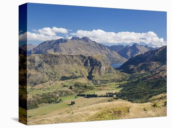 View towards Lake Wakatipu from the Coronet Peak road, Queenstown, Queenstown-Lakes district, Otago-Ruth Tomlinson-Premier Image Canvas