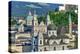 View towards Salzburg Cathedral, Collegiate Church and Fortress Hohensalzburg, Salzburg, Austria, E-Hans-Peter Merten-Premier Image Canvas