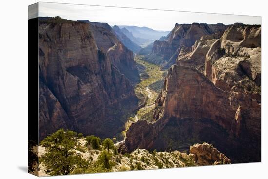 Views of the Cliffs in Zion Canyon from Observation Point Trail in Zion National Park, Utah-Sergio Ballivian-Premier Image Canvas