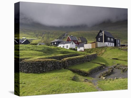 Viking Longhouse Dating from the 10th Century, Archaeological Site of Toftanes-Patrick Dieudonne-Premier Image Canvas