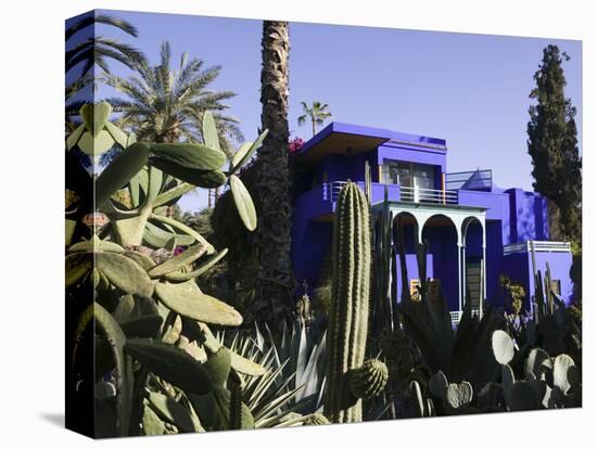 Villa Exterior, Jardin Majorelle and Museum of Islamic Art, Marrakech, Morocco-Walter Bibikow-Premier Image Canvas