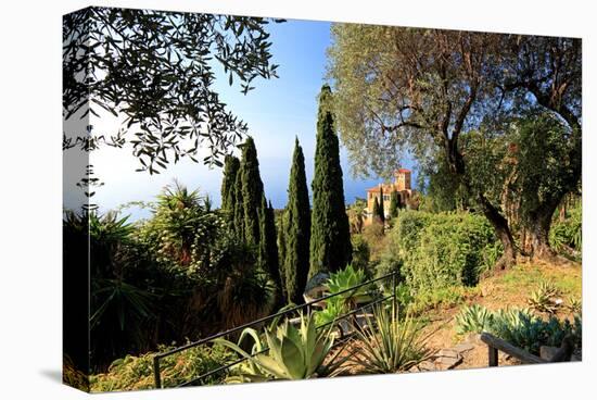 Villa Hanbury at Hanbury Botanic Gardens near Ventimiglia, Province of Imperia, Liguria, Italy-null-Stretched Canvas