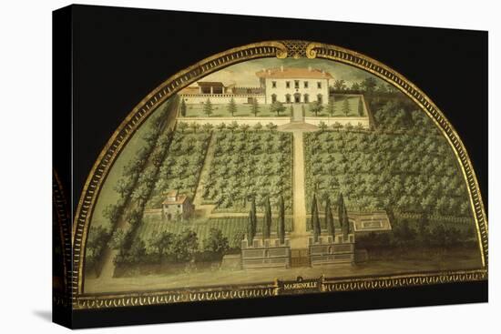 Villa Marignolle, Tuscany, Italy, from Series of Lunettes of Tuscan Villas, 1599-1602-Giusto Utens-Premier Image Canvas