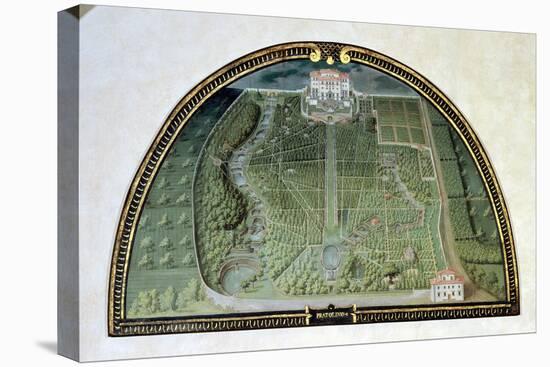 Villa Pratolino from a Series of Lunettes Depicting Views of the Medici Villas, 1599-Giusto Utens-Premier Image Canvas