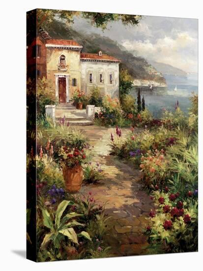 Villa's Garden Path-Peter Bell-Stretched Canvas