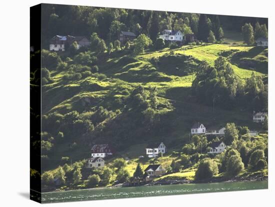 Village along Sogne Fjord, Norway-Russell Young-Premier Image Canvas