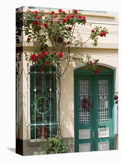 Village Doorway, Agiasos, Lesvos, Mytilini, Aegean Islands, Greece-Walter Bibikow-Premier Image Canvas