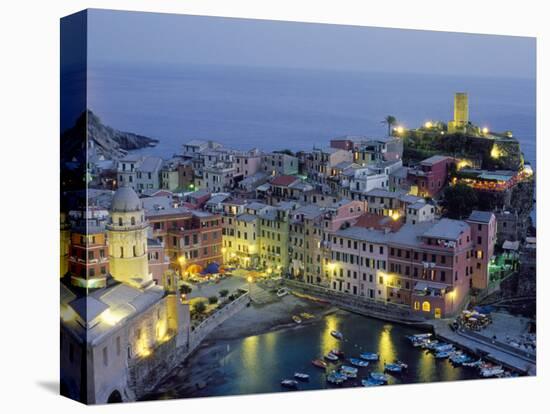 Village of Vernazza in the Evening, Cinque Terre, Unesco World Heritage Site, Liguria, Italy-Bruno Morandi-Premier Image Canvas