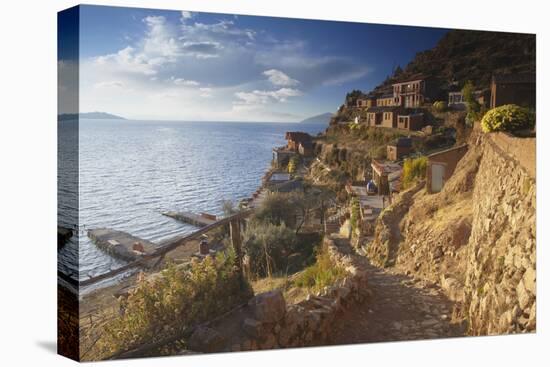Village of Yumani on Isla del Sol (Island of the Sun), Lake Titicaca, Bolivia, South America-Ian Trower-Premier Image Canvas
