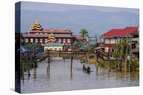 Village of Ywarma (Ywama), Stilt Houses, Inle Lake, Shan State, Myanmar (Burma), Asia-Nathalie Cuvelier-Premier Image Canvas