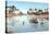 Village on Nile by Pyramids, Egypt-null-Stretched Canvas