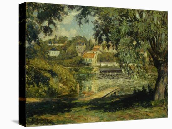 Village on the Banks of the River-Henri Lebasque-Premier Image Canvas