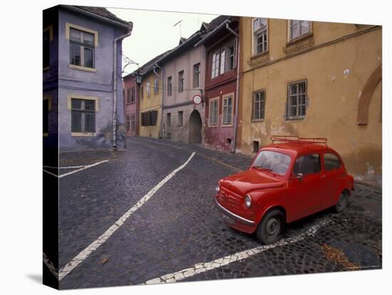 Village Roadway and Car, Sighishoara, Romania-Gavriel Jecan-Premier Image Canvas