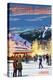 Village Scene - Whistler, Canada-Lantern Press-Stretched Canvas