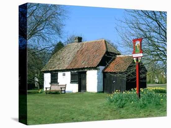 Village Sign and Smithy, Thriplow, Cambridgeshire-Peter Thompson-Premier Image Canvas
