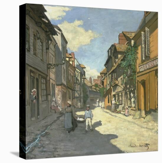 Village Street in Normandy (Rue De La Bavolle, Honfleur), about 1867-Claude Monet-Premier Image Canvas