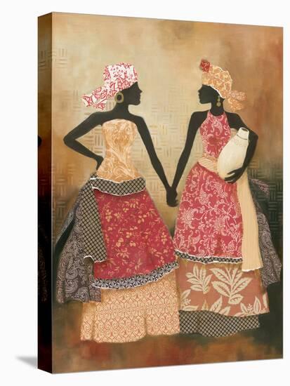 Village Women I-Carol Robinson-Stretched Canvas