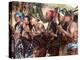 Villagers Dancing in Motion, Kxoe Village, Kwando River Area, Caprivi Strip, Eastern Namibia-Kim Walker-Premier Image Canvas