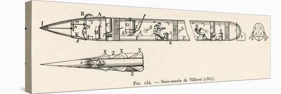 Villeroi Submarine 1861-null-Stretched Canvas