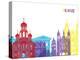 Vilnius Skyline Pop-paulrommer-Stretched Canvas