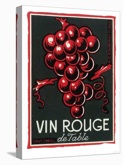 Vin Rouge De Table Wine Label - Europe-Lantern Press-Stretched Canvas