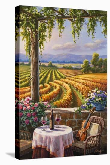 Vineyard and Violin-Sung Kim-Stretched Canvas