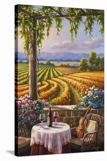 Vineyard and Violin-Sung Kim-Stretched Canvas